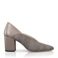 Block Heel Pointed Toe Schuhe 7362