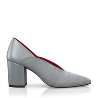 Block Heel Pointed Toe Schuhe 7365