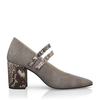 Block Heel Pointed Toe Schuhe 8643