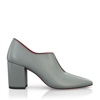 Block Heel Pointed Toe Schuhe 9140
