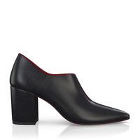 Block Heel Pointed Toe Schuhe 9143