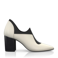 Block Heel Pointed Toe Schuhe 9145