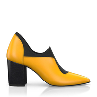 Block Heel Pointed Toe Schuhe 9147