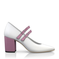 Block Heel Pointed Toe Schuhe 9153