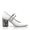 Block Heel Pointed Toe Schuhe 9156