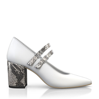 Block Heel Pointed Toe Schuhe 9156