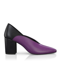 Block Heel Pointed Toe Schuhe 9163