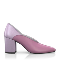 Block Heel Pointed Toe Schuhe 9164