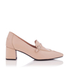 Block Heel Pointed Toe Schuhe Grazia - Beige