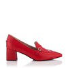 Block Heel Pointed Toe Schuhe Grazia - Rot