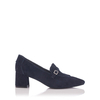 Block Heel Pointed Toe Schuhe Grazia Veloursleder - Tiefer Blau