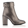 Blockabsatz Stiefeletten Anna Knautschlackleder - Bronze