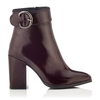 Blockabsatz Stiefeletten Anna Knautschlackleder - Burgund