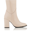 Blockabsatz Stiefeletten Vittoria Knautschlackleder - Beige