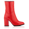Blockabsatz Stiefeletten Vittoria Knautschlackleder - Rot