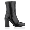 Blockabsatz Stiefeletten Vittoria Knautschlackleder - Schwarz
