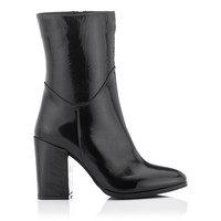Blockabsatz Stiefeletten Vittoria Knautschlackleder - Schwarz