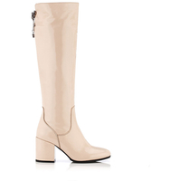 Blockabsatzstiefel Caterina Knautschlackleder - Beige