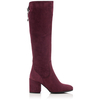 Blockabsatzstiefel Caterina Veloursleder - Burgund