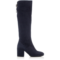 Blockabsatzstiefel Caterina Veloursleder – Tiefer Blau