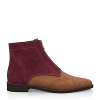 Brogue-Stiefel mit Reißverschluss 7976