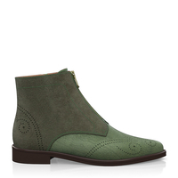 Brogue-Stiefel mit Reißverschluss 7979