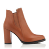 Chelsea-Stiefel mit Absatz Mia - Cognac