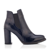 Chelsea-Stiefel mit Absatz Mia Knautschlackleder - Blau
