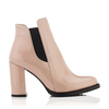 Chelsea-Stiefel mit Absatz Mia Knautschlackleder - Khaki