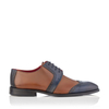 Derby-Schuhe für Herren Paolo Cognac & Blau