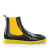 Flache Herren Stiefeletten mit Karee-Spitze 12218