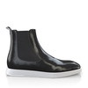 Flache Herren Stiefeletten mit Karee-Spitze 12224