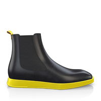 Flache Herren Stiefeletten mit Karee-Spitze 13850