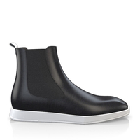 Flache Herren Stiefeletten mit Karee-Spitze 13859