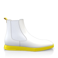 Flache Herren Stiefeletten mit Karee-Spitze 13865