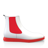 Flache Herren Stiefeletten mit Karee-Spitze 13871