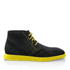 Flache Herren Stiefeletten mit Karee-Spitze 18028