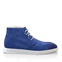 Flache Herren Stiefeletten mit Karee-Spitze 18031
