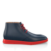 Flache Herren Stiefeletten mit Karee-Spitze 18046