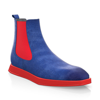 Flache Herren Stiefeletten mit Karee-Spitze 21709