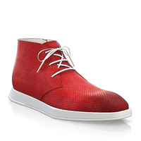 Flache Herren Stiefeletten mit Karee-Spitze 21730