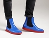 Flache Herren Stiefeletten mit Karee-Spitze 22578