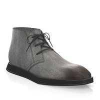 Flache Herren Stiefeletten mit Karee-Spitze 22586