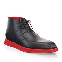 Flache Herren Stiefeletten mit Karee-Spitze 22592