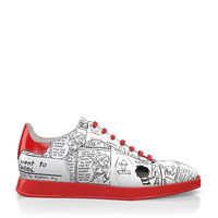 Flache Sneakers mit quadratischer Spitze für Damen 16845