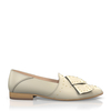 Flache Sommer-Slip-Ons Sofia Beige