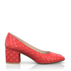 Klassische Block Heel Schuhe 10874