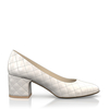 Klassische Block Heel Schuhe 10877