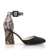 Klassische Block Heel Schuhe 16064