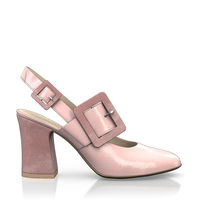 Klassische Block Heel Schuhe 16470